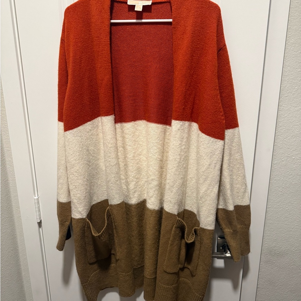 Michael Kors Multicolor Open Front Cardigan